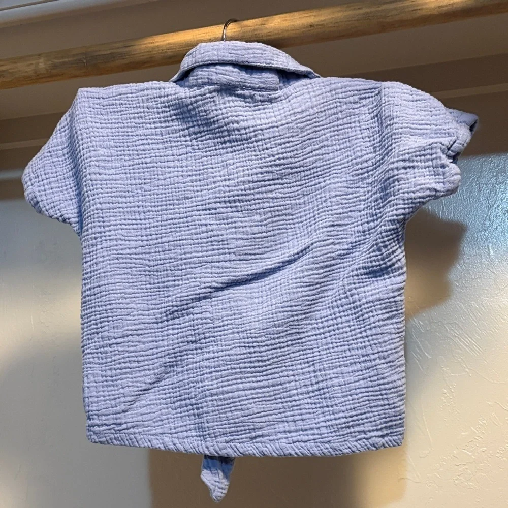 Charming Light Blue Kids Button-Down Shirt
